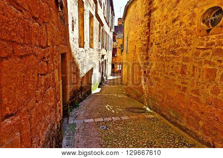 The Deserted Street of the French City