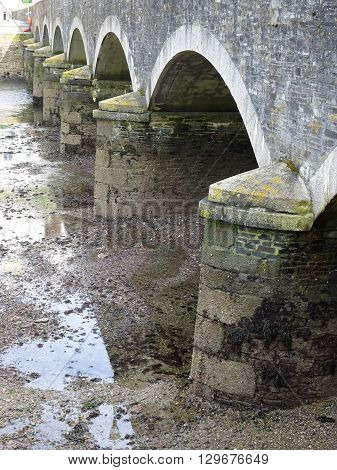 Bridge Riverscape Photographed At Looe In Cornwall