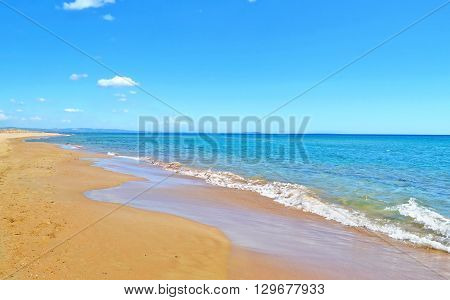 landscape of Glyfa beach at Ilia Peloponnese Greece