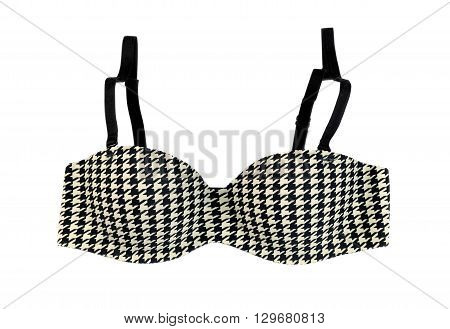 Bra in the rhombic pattern. Isolate on white.
