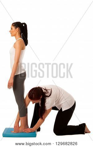 Physiotherapy - Therapist Doing   Excercises For Improving Coordination And Stability With A Patient