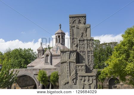 Echmiadzin, Armenia - May 02, 2016: Etchmiadzin Monastery Complex