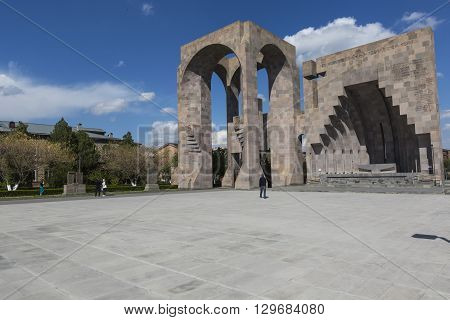 Echmiadzin, Armenia - May 02, 2016: Etchmiadzin Monastery Complex