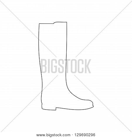 Boots shoes illustration. Low heels boots. Vector illustration