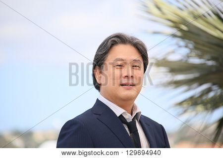 Park Chan-Wook attends 'The Handmaiden (Mademoiselle)' photocall during the 69th annual Cannes Film Festival at the Palais des Festivals on May 14, 2016 in Cannes, France.