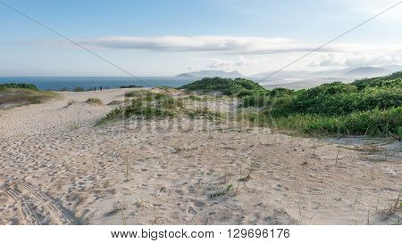 Joaquina Beach In Florianopolis, Santa Catarina, Brazil.