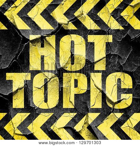 hot topic, black and yellow rough hazard stripes