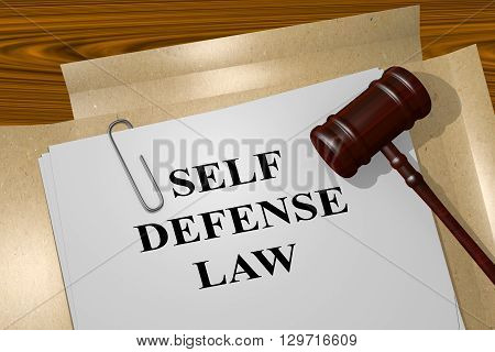 Self Defense Law Legal Concept