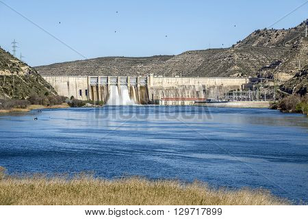 View of reservoir of Mequinenza. Aragon Spain