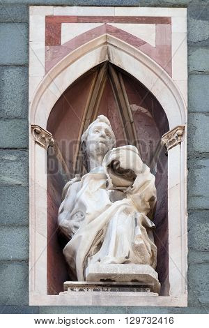 FLORENCE, ITALY - JUNE 05: Saint, Campanile (Bell Tower) of Cattedrale di Santa Maria del Fiore (Cathedral of Saint Mary of the Flower), Florence, Italy on June 05, 2015