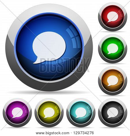 Set of round glossy Blog comment buttons. Arranged layer structure.