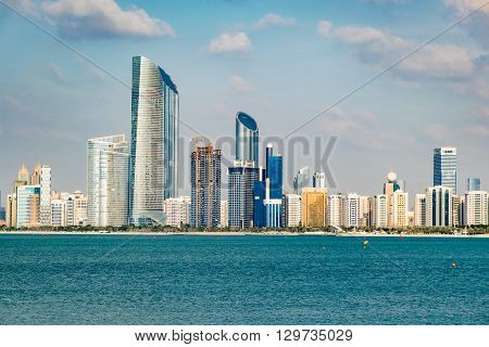 View of Abu Dhabi in the United Arab Emirates