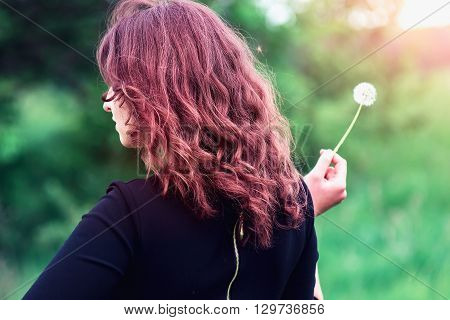 Girl With A Dandelion In The Hand
