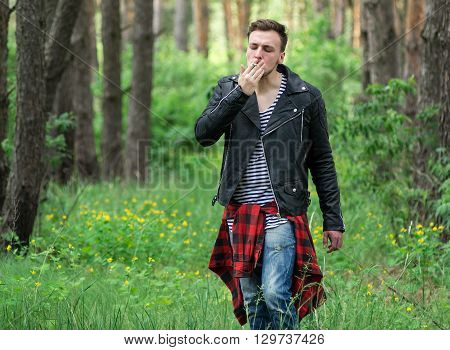 Smoking Guy With A Cigarette
