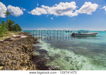 Boat near Saona, Carribean Sea, Dominican Republic