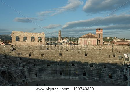 a view of arena in verona italy