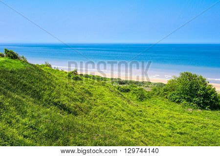 France Normandy Colleville Sur Mer Ohama beach one of the the places of the second World War landing.