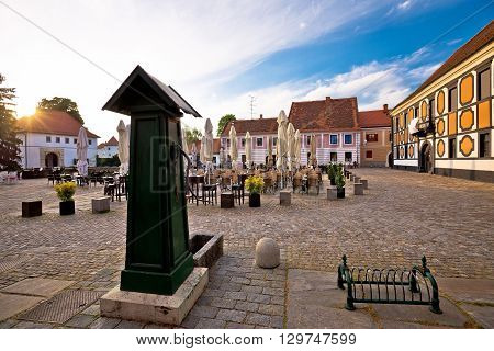 Baroque town of Varazdin old square region of Zagorje Croatia