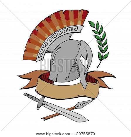 Sparta icon illustration isolated on white background