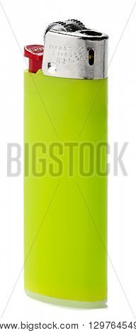 Ankara, Turkey - April 29, 2016: Product shot of a BIC cigarette lighter isolated on white background.  
