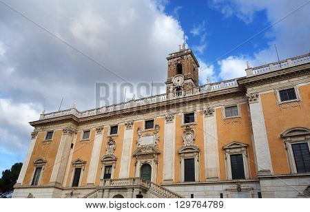 Palazzo Senatorio Rome's town hall on the Capitoline Hill Italy