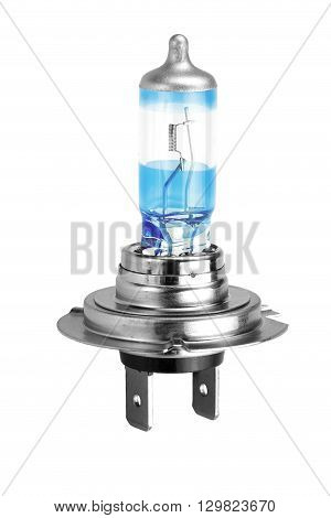Single H7 High Power Car Head Light Bulb White Isolated