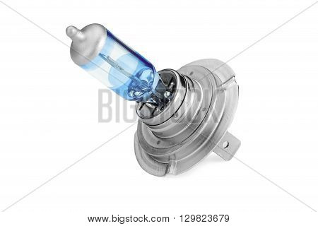 Single H7 High Power Car Head Light Bulb White Isolated