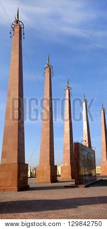 Shymkent, KAZAKHSTAN - January 26, 2016: Memorial of Glory, Shymkent, Kazakhstan             