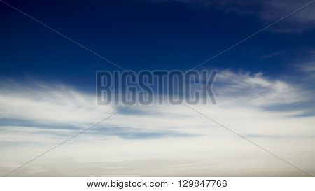 Beautiful blue sky and clouds in spring
