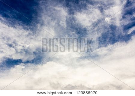 Blue Sky With Clouds Background
