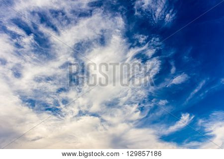 Blue Sky With Clouds Background