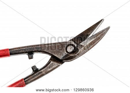 Alligator Shears Pliers For Cutting Sheet Metal With Red Handle