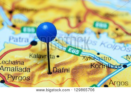 Dafni pinned on a map of Greece