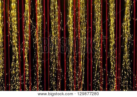 Abstract Of Hanging Fairy Lights