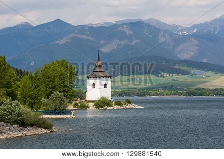 Gothic Church Havranok At Lake Liptovska Mara, Slovakia