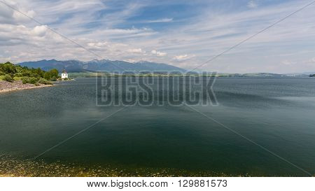 Gothic Church Havranok At Lake Liptovska Mara, Slovakia