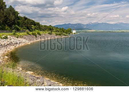 Gothic Church Havranok At Lake Liptovska Mara, Slovakia
