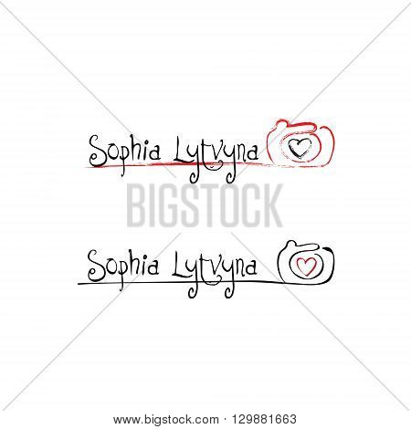 Photographer Logo for design or website. Camera Logo Design for Creative Photo Studio. Vector Illustration