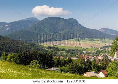 Overlook Of The City Of Ruzomberok In Slovakia