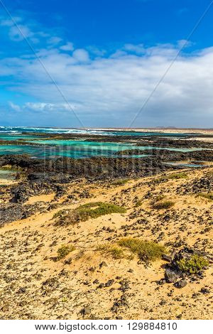 Rocky Coastline With Turquoise Lagoons - El Cotillo Fuerteventura Canary Islands Spain