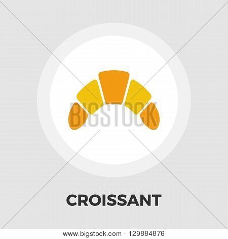 Croissant icon vector. Flat icon isolated on the white background. Editable EPS file. Vector illustration.