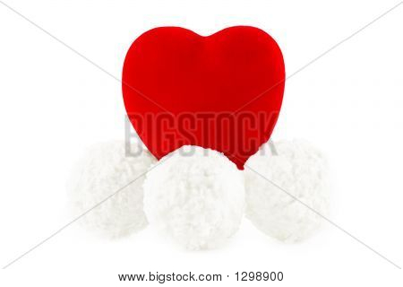 Coeur sur les bonbons (isolé On White)