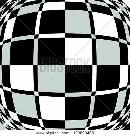 Checkered, Squared Mosaic Pattern. Abstract Geometric Illustration.
