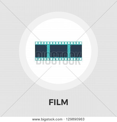 Film icon vector. Flat icon isolated on the white background. Editable EPS file. Vector illustration.