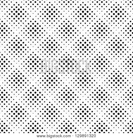 Seamless Pattern With Halftone Dots. Repeatable Geometric Monochrome Pattern.
