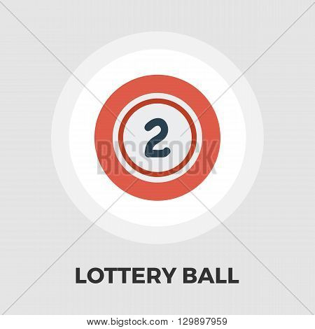 Lottery ball icon vector. Flat icon isolated on the white background. Editable EPS file. Vector illustration.
