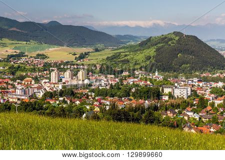 Overlook Of The City Of Ruzomberok In Slovakia