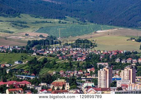 Overlook Of The City Of Ruzomberok In Slovakia