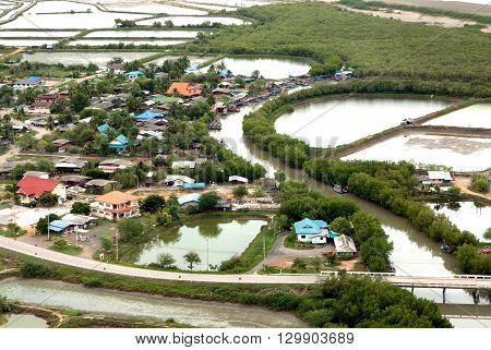 Scenic view of Khao Dang Viewpoint, Sam Roi Yod National park, Phra Chaup Khi Ri Khun Province in Middle of Thailand.