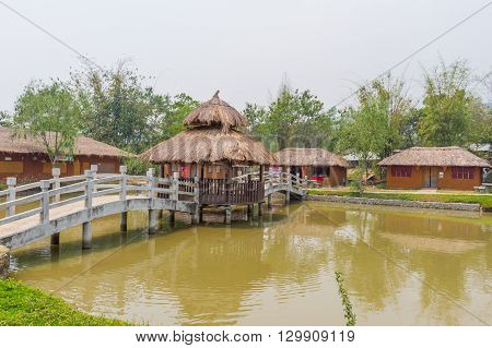MAE HONG SORN, THAILAND - - April 16 : Santichon village Chinese style village among the nature on April 10, 2016 in Mae Hong Sorn province. It is the community of Chinese people migrated from China.